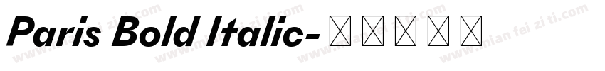 Paris Bold Italic字体转换